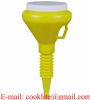 1.5 pint yellow double capped plastic funnel